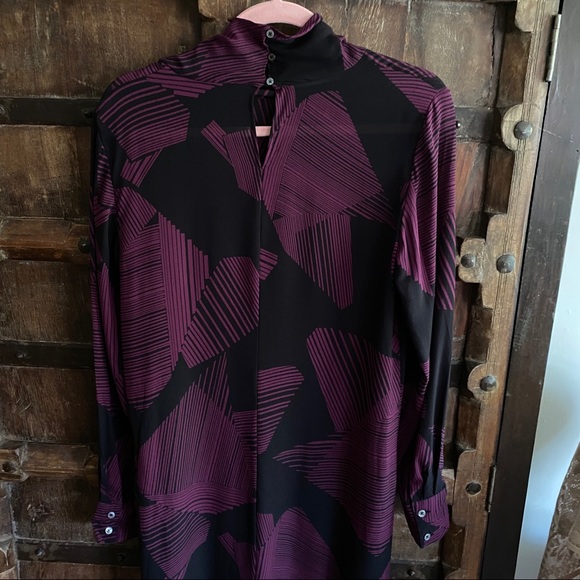 Calvin Klein bold geometric print silk tunic dress - Picture 10 of 12